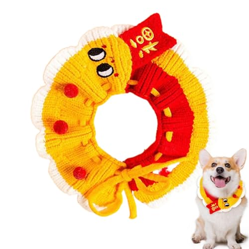 Adjustable Puppy Neck Collar Decor New Year Puppy Bib, Pet Knitted Collar For Cats And Dogs, For Small To Medium Pets, Perfect Holiday Pets Accessories For Christmas von ccuzs