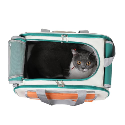 Airline Approved Pet Carrier, Travel Crate for Small Dogs and Cats, Portable Pet Bag with The Built-In Safety Strap, for Puppies and Medium Pets, 15.75x11.02x11.81 Inches von ccuzs