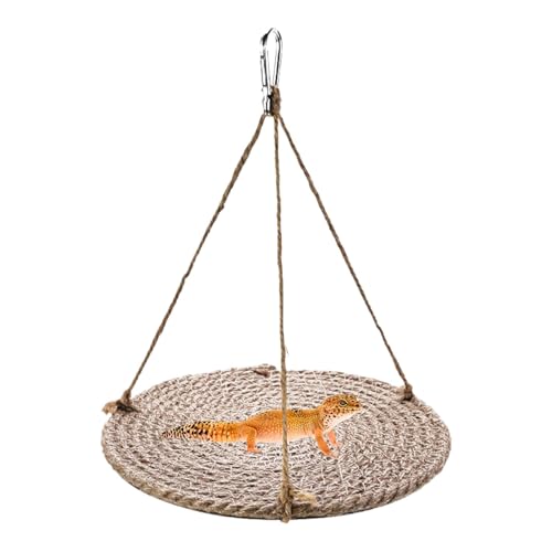 Bearded Dragon Hammock, Lizard Cage Lounger Bed, Breathable Mesh Rest, Sturdy Suction Cups, Comfortable Climbing Platforms, for Reptile Habitat Tank Accessories von ccuzs