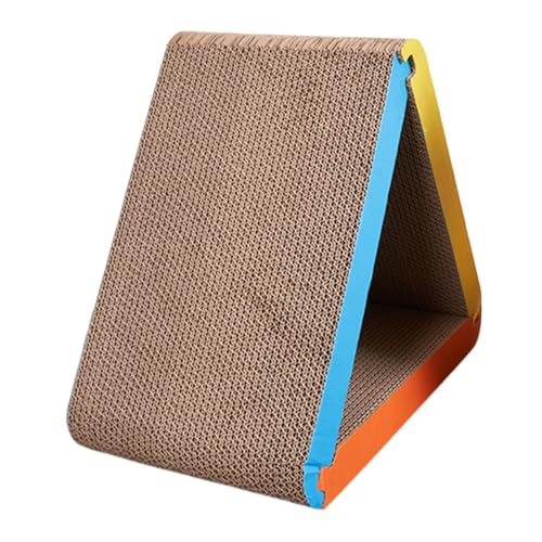 Cardboard Cat Scratcher, Triangle Cat Scratch Pad, Corrugated Scratching Board for Indoor Cats, 15.35x15.35x9.65 Inches Compact Sturdy Pet Scratcher and Furniture Protector von ccuzs