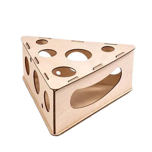 Cat Puzzle Box, Interactive Treat Feeder, Wooden Treat Maze, Mental Stimulation Toy, Enrichment Food Dispenser (11.02x11.02x3.94 inches), for Indoor Cats von ccuzs