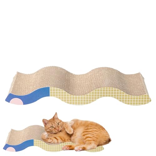 Cat Scratching Pad, Cardboard Scratcher Bed, Protects Furniture from Clawing, For Small And Medium Cats, Kittens, Functionality As A Bed Or Lounge, 22.44x9.84x2.95 Inches von ccuzs