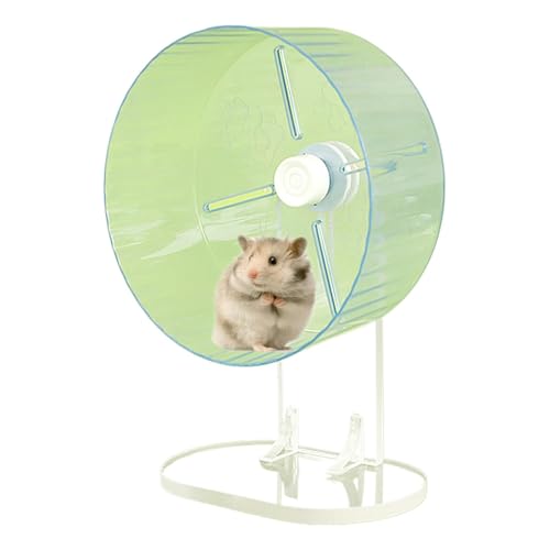 Hamster Exercise Wheel, Silent Acrylic Spinner, Small Pet Running Wheel, Non-Slip Sturdy Design Dwarf and Syrian Hamsters for Your Furry Friend, 18x12x21cm White Purple Blue von ccuzs