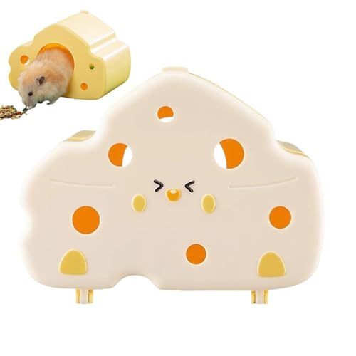 Hamster Hides and Toys, Magnetic Cheese Hamster Hut with Visible Design, Semi-Closed Gerbil House for Small Animal Habitat, Ideal Hamster Cage Accessories and Enrichment Shelter von ccuzs