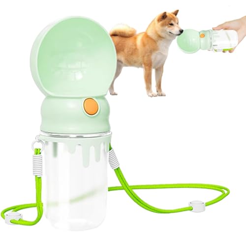 Hundewasserflasche, tragbarer Haustier-Wasserspender, auslaufsichere Hundeflasche, Reise-Hunde-Wasserflasche mit 360 ml Kapazität und auslaufsicherem Design für Reisen und Outdoor-Abenteuer von ccuzs