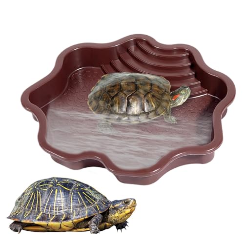 Reptile Bath Pool, Tortoise Bath Tub, Lizard Water Dish, Snake Drinking Bowl with Spacious and Comfortable Design for Geckos, Lizards, or Amphibians, 1 Piece von ccuzs