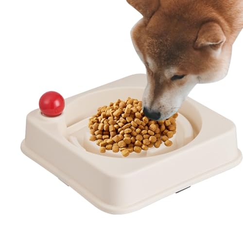 Slow Feeder Dog Bowls, Non Slip Dog Feeder, Anti Gulping Pet Bowl, Food Maze Dish with Interactive Puzzle Design for Small, Medium, and Large Breed Dogs and Cats, 1 Piece von ccuzs