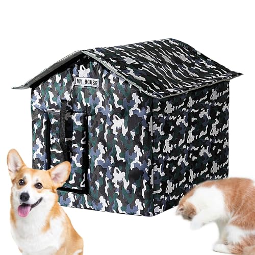 Weatherproof Cat Shelter, Detachable Cat Bed, Sunproof Kitten Cushion, Insulated Pet Shelter with Sturdy Construction and Comfortable Design for Pets, 14.17x12.6x14.57 Inches von ccuzs