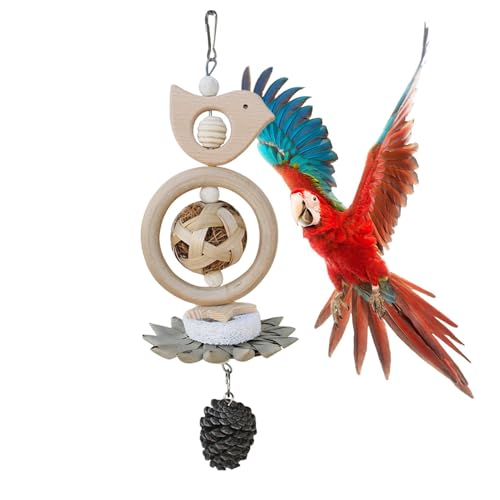 Wood Pendant Bird Supplies, Parrot Chew Toys, Bird Parrot Chew Toys, Boredom Relieving Parrot Toy, Interactive Bird Chew Toys, Wood Pendant Birds Supplies Boredom Relieving for Parrots von ccuzs