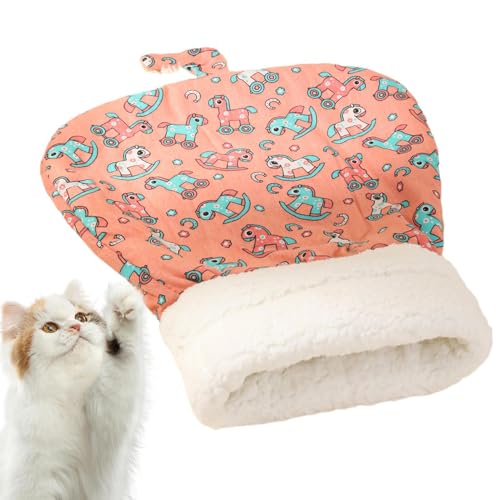 ccuzs Cat Bed Sleeping Bag, Ultra-Soft Velvet Semi-Enclosed Warm Bed, Cozy Winter Sleeping Nest for Cats, Kittens, and Small Pets for Indoor Use, 13.78x11.81x2.36 inches von ccuzs