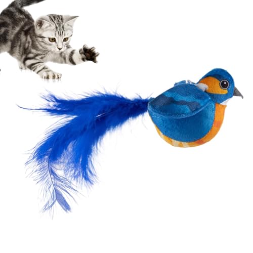 ccuzs Chirping Cat Toy, Flying Bird Toy, Interactive Bird Toy, Realistic Bird Cat Toy, Soft Cat Bird Toy, Super soft and realistic bird cat toy that flaps and chirps, ideal for entertaining von ccuzs