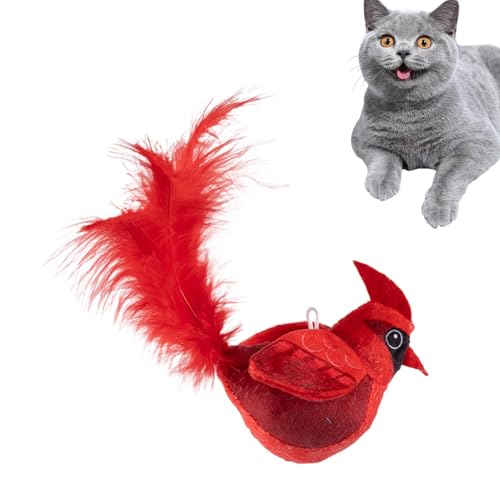 ccuzs Chirping Cat Toy, Flying Bird Toy, Interactive Bird Toy, Realistic Bird Cat Toy, Soft Cat Bird Toy, Super soft and realistic bird cat toy that flaps and chirps, ideal for entertaining von ccuzs