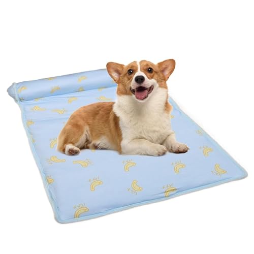 ccuzs Cooling Dog Bed, Pet Cool Mat, Foldable Pet Mat, Washable Kitten Pad with Easy Maintenance and Durability for Summer Use in Crates and Kennels, 23.62x15.75x5.91 Inches von ccuzs