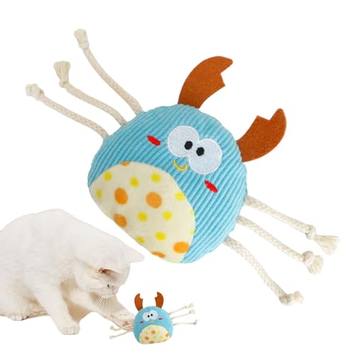 ccuzs Cute Crab Cat Toy with Catnip, Teeth Cleaning Catnip Chew Toy for Kittens, Promotes Healthy Teeth and Mental Stimulation for Indoor Cats, Fun Cat Teething Toy for Playtime von ccuzs