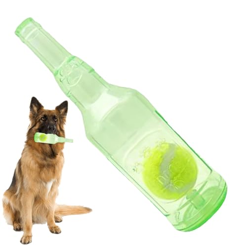 ccuzs Dog Toy Bottle, Floating Interactive Squeak Toy, Tennis Ball Chew Bottle, Durabless Pet Teething Toys, Water and Land Play Ideal for Small and Medium Dogs, Multicolor 20cm 5.5cm von ccuzs