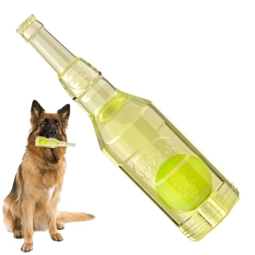 ccuzs Dog Toy Bottle, Floating Interactive Squeak Toy, Tennis Ball Chew Bottle, Durabless Pet Teething Toys, Water and Land Play Ideal for Small and Medium Dogs, Multicolor 20cm 5.5cm von ccuzs