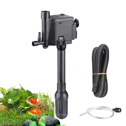 ccuzs Fish Tank Filter Pump, Adjustable Aquarium Water Pump Ensuring Compatibility with Fish Tank Capacities with Silent, Portable Multifunctional Filtration, 1 Set von ccuzs