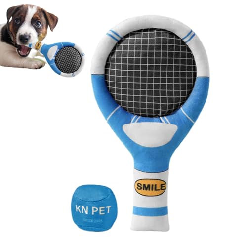 ccuzs Kauspielzeug Für Hunde Im Tennisschläger-Design, Quietschspielzeug Für Hunde Aus Baumwolle, Robustes Interaktives Haustierspielzeug, Dekorative Haustierausrüstung 25 X 14,5 X 5,5 cm Für Zuhause von ccuzs