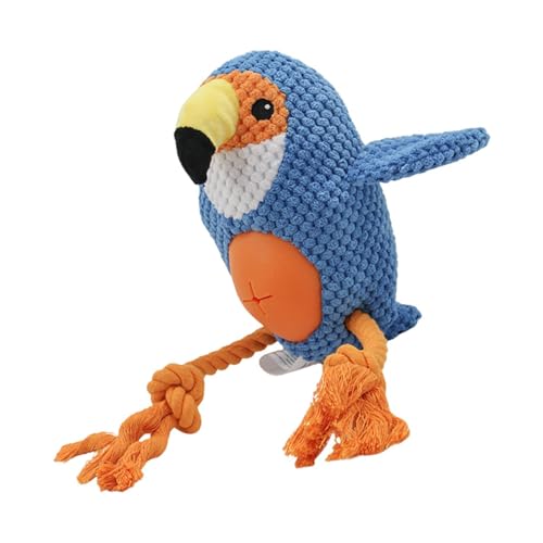 ccuzs Parrot Shaped Dog Toy, No Stuffing Dog Squeak Toy, Interactive Dog Puzzle Toys for Large Dogs, Fun Crinkle Chewing Toys 11.42x8.27x5.12 for Middle to Large Dogs (Blue) von ccuzs