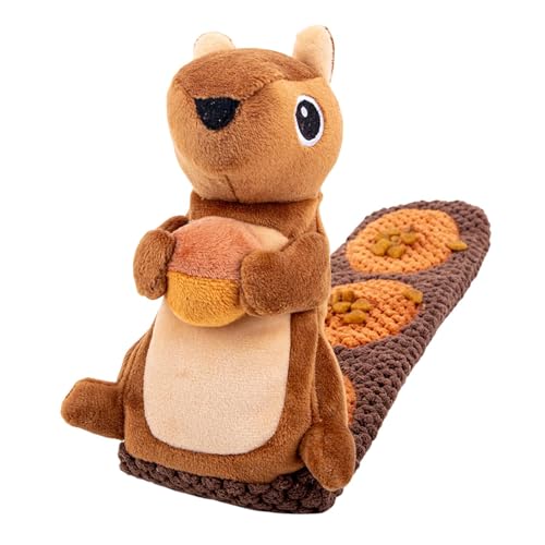 ccuzs Squirrel Shaped Dog Toy, Interactive Dog Puzzle Toys, Durable Dog Training Toy with Sound Device, Foraging Instinct Toys 22.05 Inches for Small, Medium and Large Dogs () von ccuzs