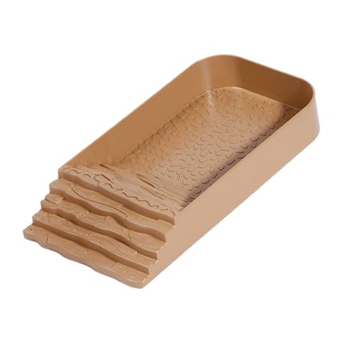 ccuzs Tortoise Water Dish, Small Reptile Bathtub, Lightweight Turtle Food Bowl with Ramp, Amphibian Habitat Accessory, Ideal for Lizards, Frogs and Turtles, 10.63x5.51x2.56in von ccuzs