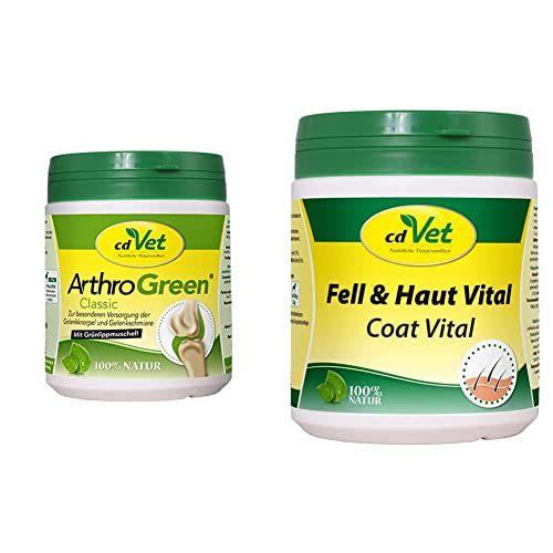 cdVet ArthroGreen Collagen 300g | Natürlich gesunde Gelenke für Tiere mit Collagen (1er Pack) & Naturprodukte Fell & Haut Vital Hund & Katze 400 g - Hund, Katze - Ergänzungsfuttermittel von cdVet