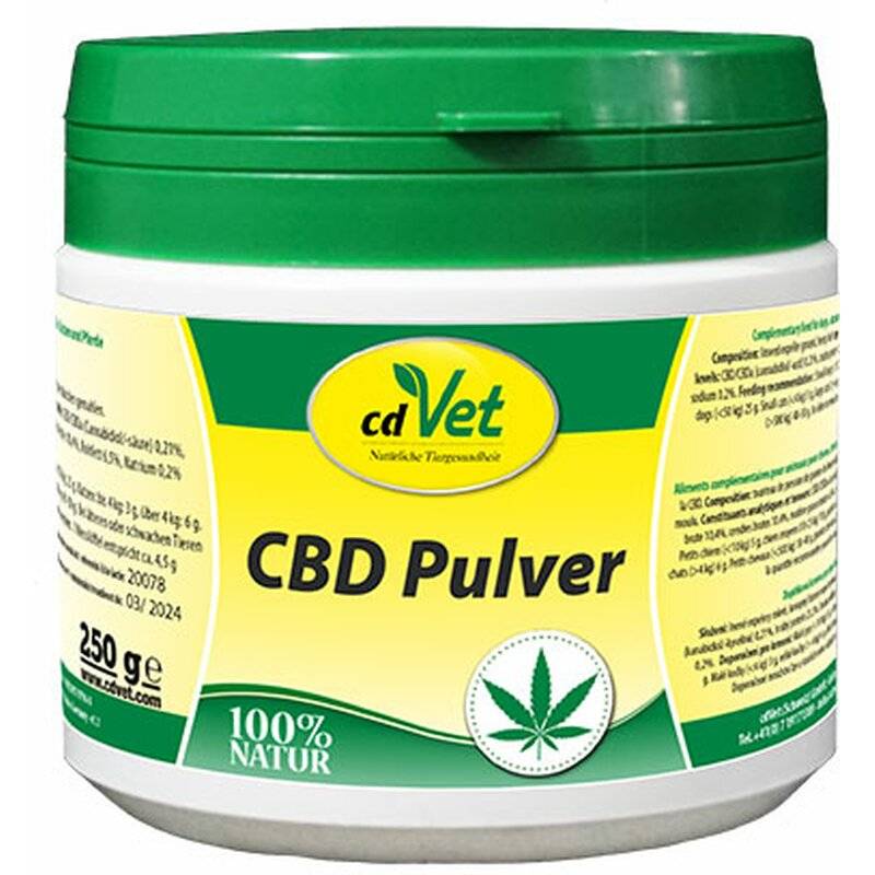 cdVet CBD Pulver 250 g (53,80 € pro 1 kg) von cdVet