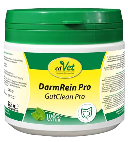 cdVet DarmRein Pro 225 g | Darmreinigung für Hunde und Katzen zur bedarfsgerechten Zufütterung bei ernährungsbedingten Verdauungsstörungen und Darmproblemen von cdVet