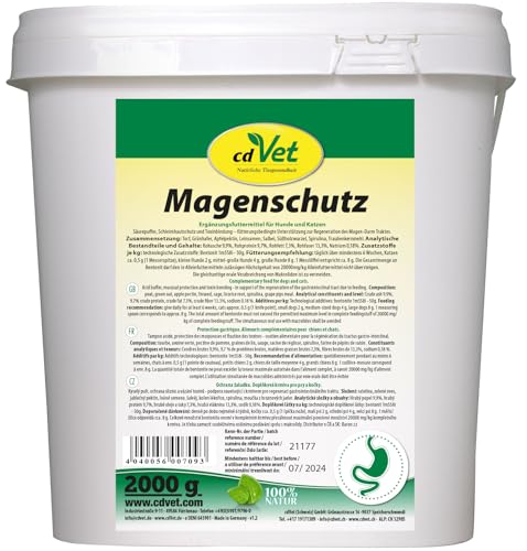 cdVet Magenschutz 2kg - Pulver zur Förderung der Gesundheit von Magen und Darm für Hunde und Katzen von cdVet