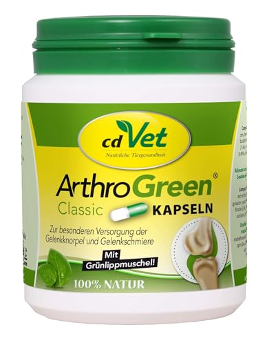 ArthroGreen Classic 100 Kapseln | Natürliche gesunde Gelenke für Hunde & Katzen von cdVet