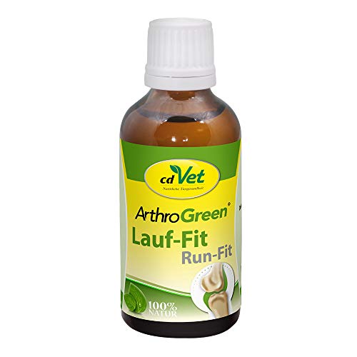 cdVet Naturprodukte ArthroGreen Lauf-Fit 50ml - Nahrungsergänzung zur Unterstützung der Gelenke für Pferd, Hund und Katze mit Kräutern von cdVet