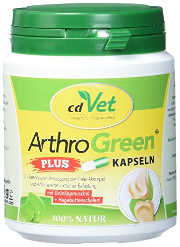 ArthroGreen plus 100 Kapseln | Natürlich gesunde Gelenke für Hunde und Katzen von cdVet