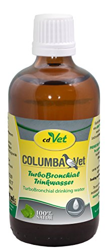 cdVet Naturprodukte ColumbaVet TurboBronchial Trinkwasser 100 ml - verbesserte Atmung - positive Futterverwertung und -aufnahme - vermindert Luftwegsreizungen - vertreibt Fliegen + Fluginsekten - von cdVet