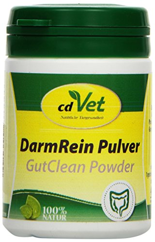 cdVet Naturprodukte DarmRein Pulver 40 g - Hund&Katze - Darmschutzschicht - Darmschleimhaut - Mineralien+Spurenelementen+Nährstoffe - verdauungsfördernd - Darmgesundheit - Immunsystem - Bakterien - von cdVet