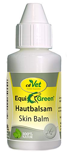 cdVet Naturprodukte EquiGreen Hautbalsam 100 ml - Pflegemittel für Pferde - Hautpflege, besonders für den Fesselbereicht - Krusten- und Grindbildung - mit Mandel- Johanniskrautöl und Ringelblume - von cdVet