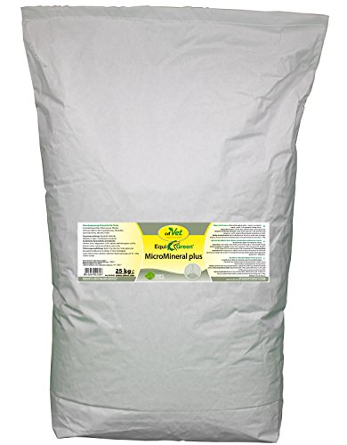 cdVet Naturprodukte EquiGreen MicroMineral plus 25kg - Pferd - Vitamin, Mineralstoff- und Spurenelementgeber - Magnesiummangel - Zink- + Selenquelle - Magensäurebinder - Schadstoffebinder - Darm - von cdVet