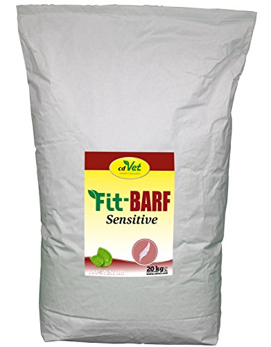 cdVet Naturprodukte Fit-BARF Sensitive 20 kg - Hund&Katze - getreidefrei - ausgeglichene Ernährung bei Rohfütterung - Bauchspeicheldrüsen-, Nieren-, Leber-, Reduktionsdiäten - Vitamine - BARFEN - von cdVet