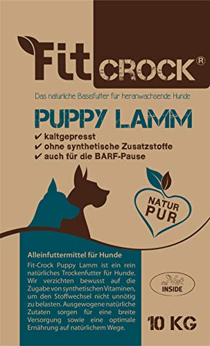 cdVet Fit-Crock Hundefutter trocken Puppy Lamm 2 kg, getreidefrei von cdVet