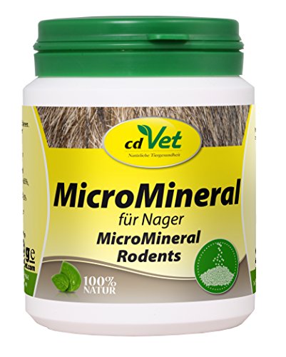 cdVet Naturprodukte MicroMineral für Nager 150 g - naturbelassene Mikronährstoffversorgung - natürliche Mineralisierung und Vitaminabdeckung - Entlastung Entgiftungsorgane - Calcium - Magnesium - von cdVet