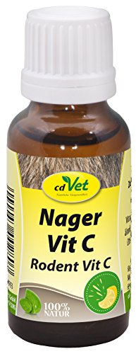 cdVet Naturprodukte Nager Vit C 20 ml - Kaninchen - Meerschweinchen - Versorgung mit Vitamin C - Nahrungsergänzung - auch für atemwegsempfindliche Tiere geeignet - natürliche Zutaten - von cdVet