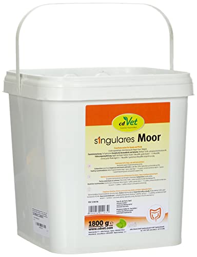 cdVet Naturprodukte Singulares Moor 1,8 kg - Hund, Katze, Pferd, Nager, Heimtiere - unterstützt Magen-Darm-Tätigkeit - reguliert Magensäurekonzentration - reich an Huminsäuren+Mineralstoffen - von cdVet