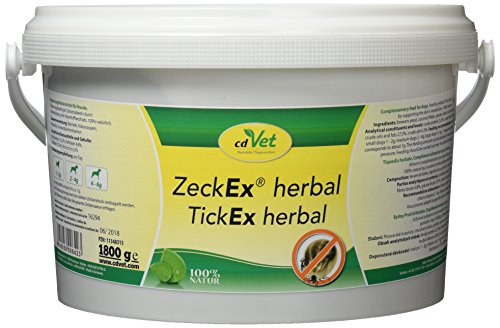 cdVet Naturprodukte InsektoVet herbal 1,8 kg - Hund - auf Zecken und andere Plagegeister abschreckend -unterstützen ernährungsbedingt den Hautstoffwechsel - positive Entwicklung des Hautmilieus - von cdVet