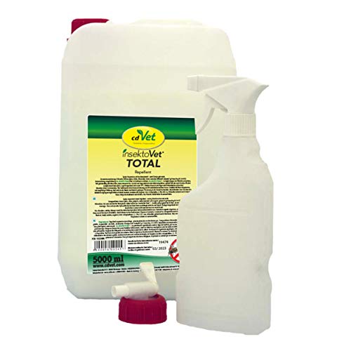 cdVet Naturprodukte cdVet insektoVet Total 5 Liter - wirkungsvolle und nachhaltige Abwehr von Floh und Mücke über Bremse bis hin zur Zecke - langanhaltend und intensiv - schonend zu Fell und Haut - von cdVet