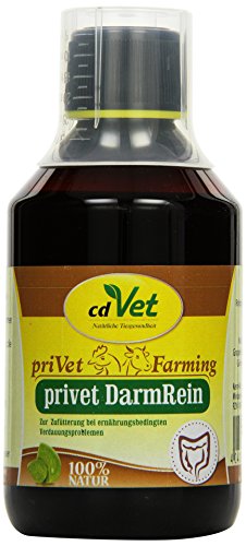 cdVet Naturprodukte priVet DarmRein 250 ml - Geflügel - Kaninchen - Schweine - Unterstützung der Futteraufnahme + Verdauung + Darmflora - Verdauungsstörungen - Durchfall - Darmprobleme - von cdVet