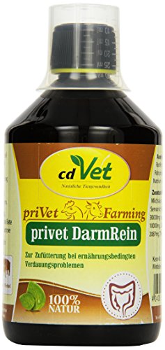 cdVet Naturprodukte priVet DarmRein 500 ml - Geflügel - Kaninchen - Schweine - Unterstützung der Futteraufnahme + Verdauung + Darmflora - Verdauungsstörungen - Durchfall - Darmprobleme - von cdVet