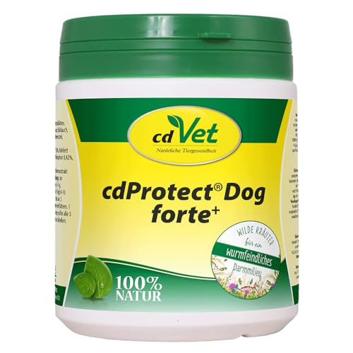 cdVet cdProtect Dog forte+ 300 g | Ergänzungsfuttermittel für Hunde - Wilde Kräuter für EIN wurmfeindliches Darmmilieu - von cdVet