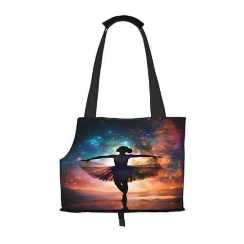 Ballerina Galaxy Haustiertrage für kleine Hunde, Katzen, Welpen, stabile Hundegeldbörse, vielseitige Katzenträgertasche, weiche Haustier-Reisetasche von cfpolar