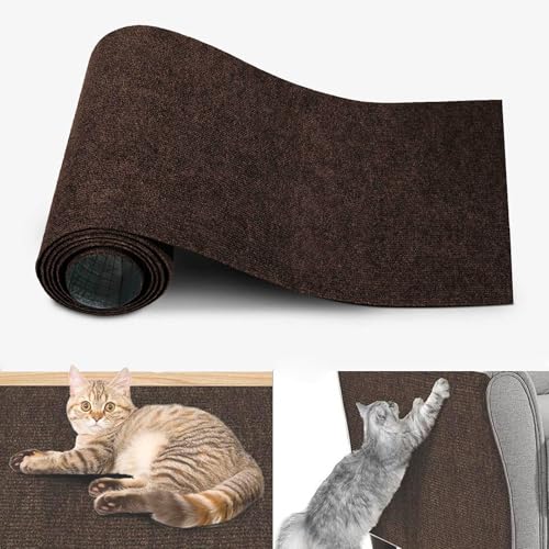 Katzen Kratzmatte, Selbstklebende Kratzmatte FüR Katzen, Kratzbretter Katze Wand, Kratzteppich Katze Wand Kratzschutz Sofa Katze DIY Climbing Langlebiger Heimtierbedarf (Braun,30x100 cm) von champracer