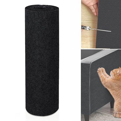 Katzen Kratzmatte Wand, Kratzmatte Katzen, Selbstklebende Kratzmatte Für Katzen, Selbstklebend Kratzbretter, Katze DIY Climbing Cat Scratcher Für Den Schutz Der Wohnung (Schwarz,40x200 cm) von champracer