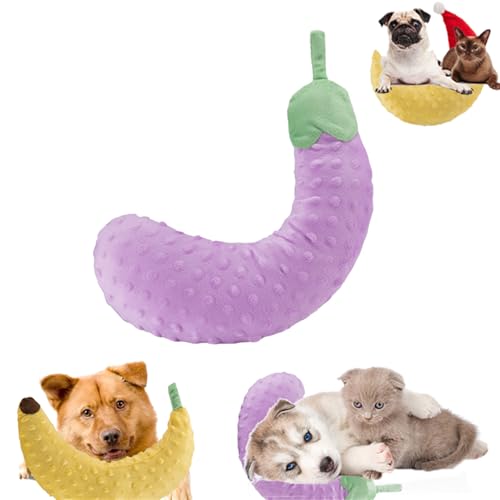 Kopfkissen Für Hunde, Kissen Für Katzen Nackenkissen, U Förmige Kissen Für Katzen, Katzenminze Kissen, Kuscheltier Für Katzen, Weiche Hundekissen Flauschig Geschenk Für Katzenliebhaber (Aubergine) von champracer